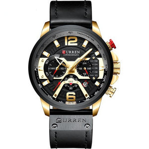 Leather Wrist Watches Man Clock