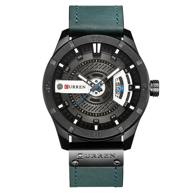 Wristwatch Leather Strap Male Clock
