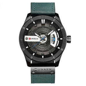 Wristwatch Leather Strap Male Clock