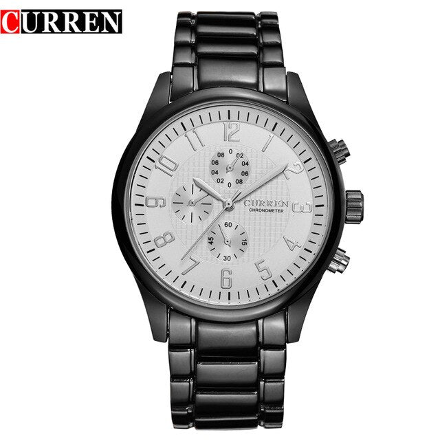 Classic Wristwatch with Metal Frame