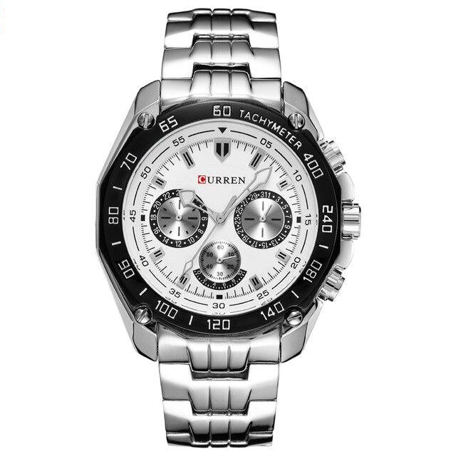 Full Metal with Calendar,Tachymeter Wristwatch