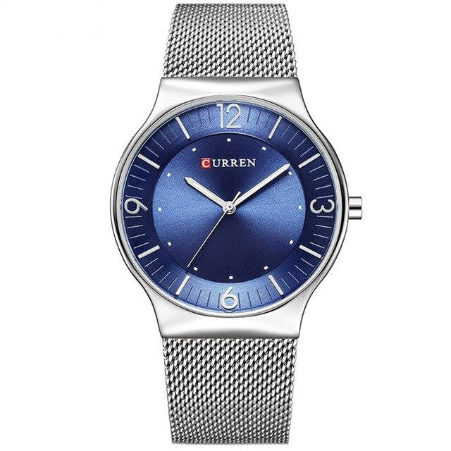 Black And Navy Blue Quartz Waterproof Watch