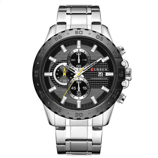 Round Quartz Chronograph Wristwatch