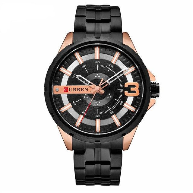 Stainless Steel Unique Design Wristwatches  Band Quartz Watches Top Brand Luxury Watch Male Reloj
