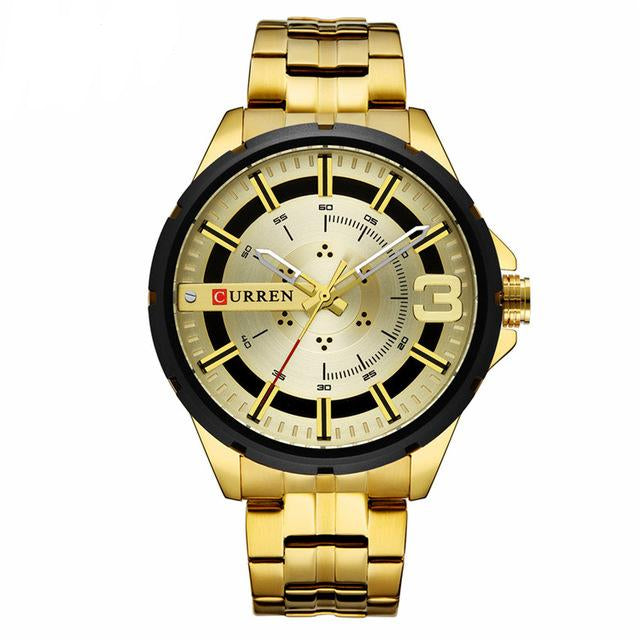 Stainless Steel Unique Design Wristwatches  Band Quartz Watches Top Brand Luxury Watch Male Reloj
