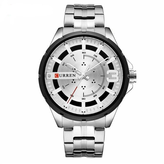 Stainless Steel Unique Design Wristwatches  Band Quartz Watches Top Brand Luxury Watch Male Reloj