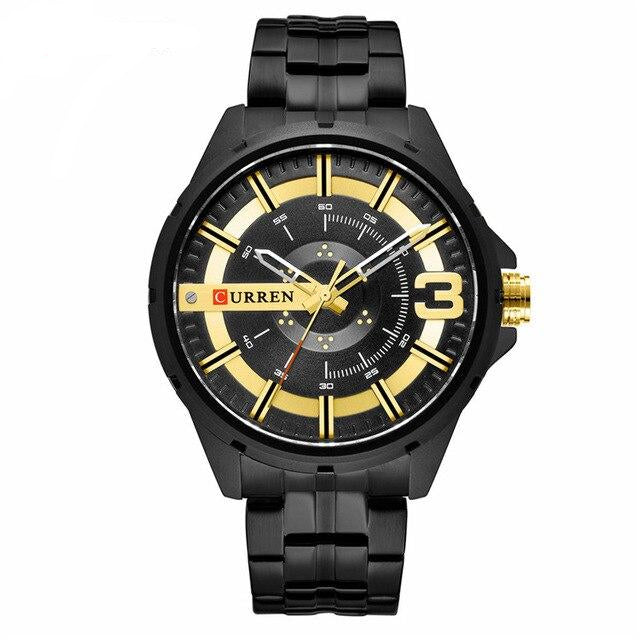 Stainless Steel Unique Design Wristwatches  Band Quartz Watches Top Brand Luxury Watch Male Reloj